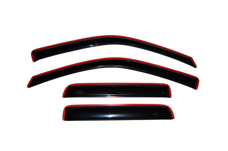 AVS 04-12 Chevy Colorado Crew Cab Ventvisor In-Channel Front & Rear Window Deflectors 4pc - Smoke Wind Deflectors AVS