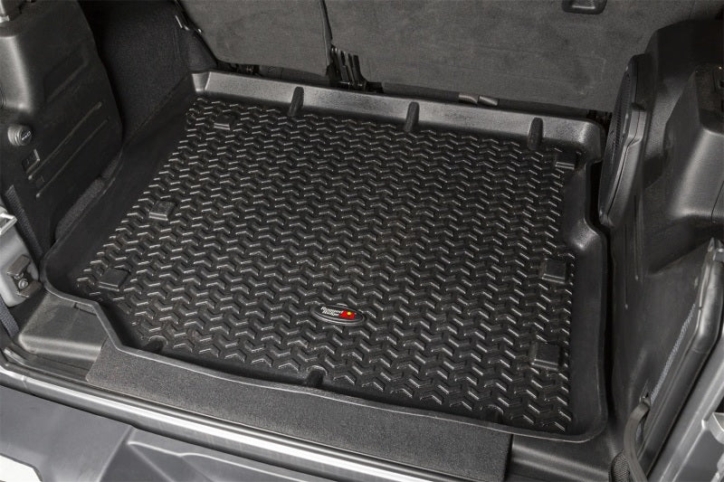 Rugged Ridge Floor Liner Front/Rear/Cargo Black 18-21 Jeep Wrangler JL 4 Dr (Excl. 4XE Models) Floor Mats - Rubber Rugged Ridge