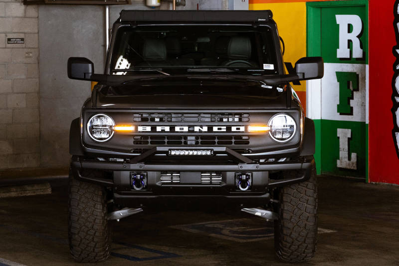 DV8 Offroad 21-22 Ford Bronco Factory Modular Front Bumper Bull Bar Bumpers - Steel DV8 Offroad