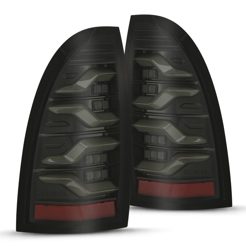 AlphaRex 05-15 Toyota Tacoma LUXX LED Taillights Alpha Blk w/Activ Light/Seq Signal Tail Lights AlphaRex
