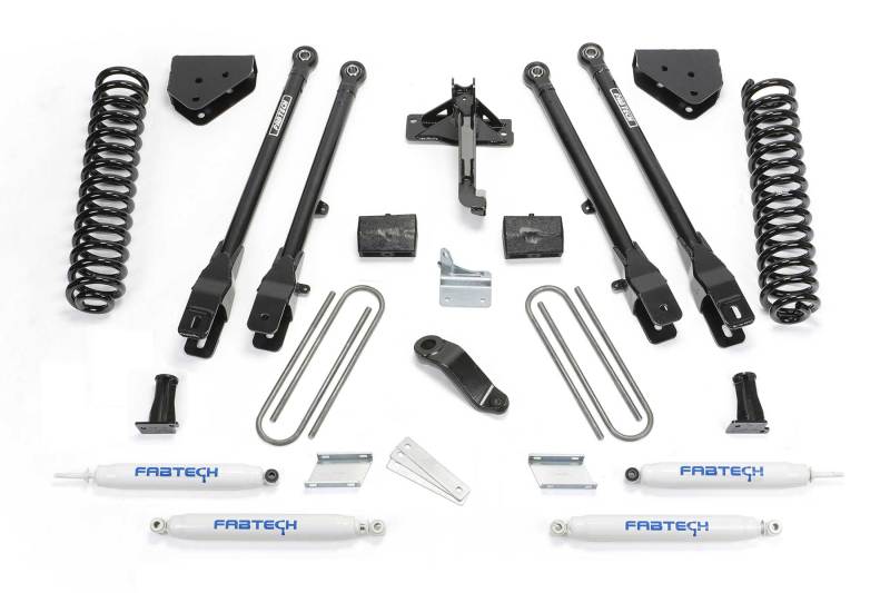Fabtech 08-16 Ford F250/F350 4WD 4in 4Link Sys w/Coils & Perf Shks Lift Kits Fabtech