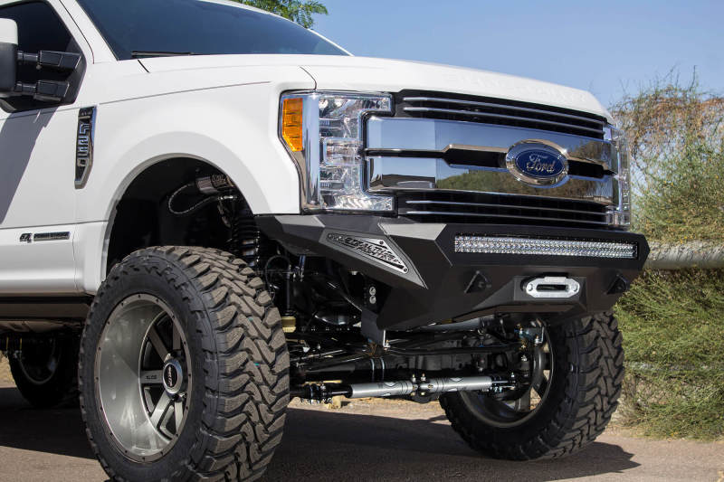 Addictive Desert Designs 17-18 Ford F-250 Super Duty Stealth Fighter Front Bumper w/ Winch Mounts Bumpers - Steel Addictive Desert Designs