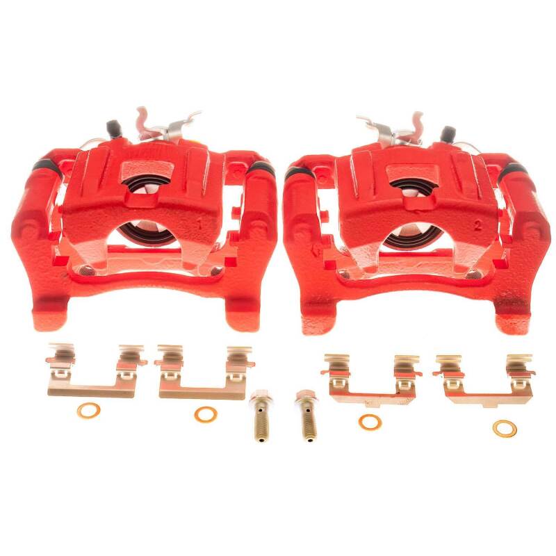 Power Stop 15-18 Ford Mustang Rear Red Calipers - Pair Brake Calipers - Perf PowerStop