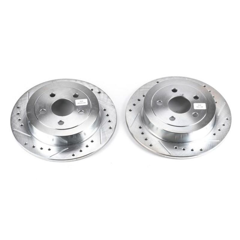 Power Stop 95-00 Chrysler Cirrus Rear Evolution Drilled & Slotted Rotors - Pair Brake Rotors - Slot & Drilled PowerStop