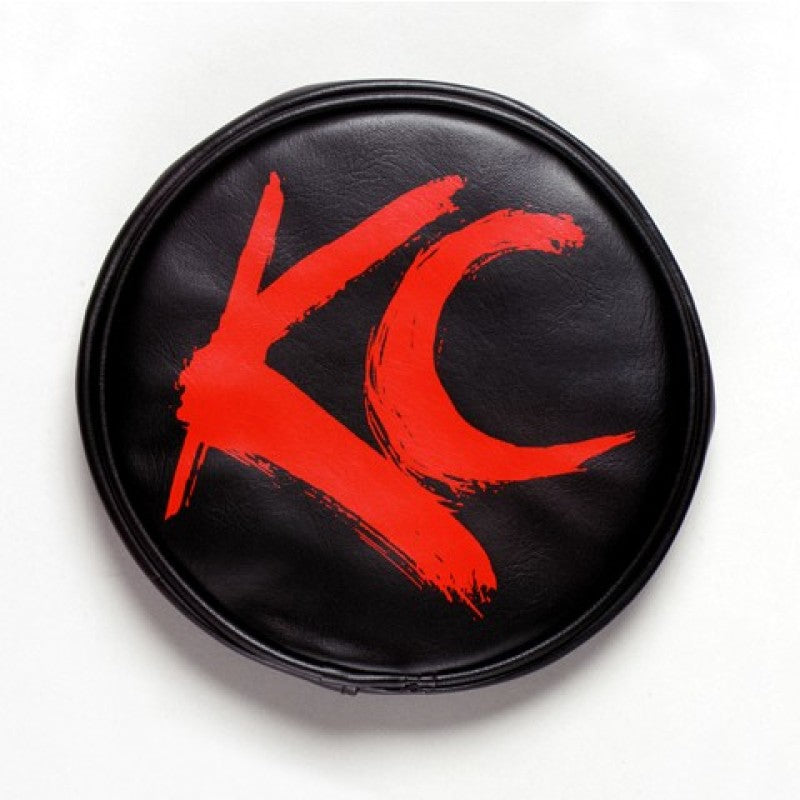KC HiLiTES 6in. Round Soft Cover (Pair) - Black w/Yellow KC Logo Light Covers and Guards KC HiLiTES