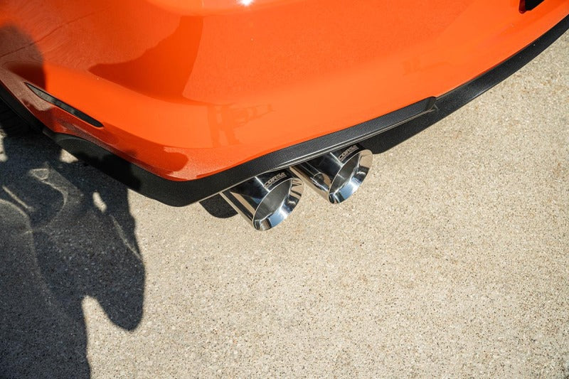 Corsa 20-22 Ford Mustang GT500 3.0in Dual Rear Exit Catback w/ Twin 5.0in Pol. Straight Cut Pro Tip Catback CORSA Performance