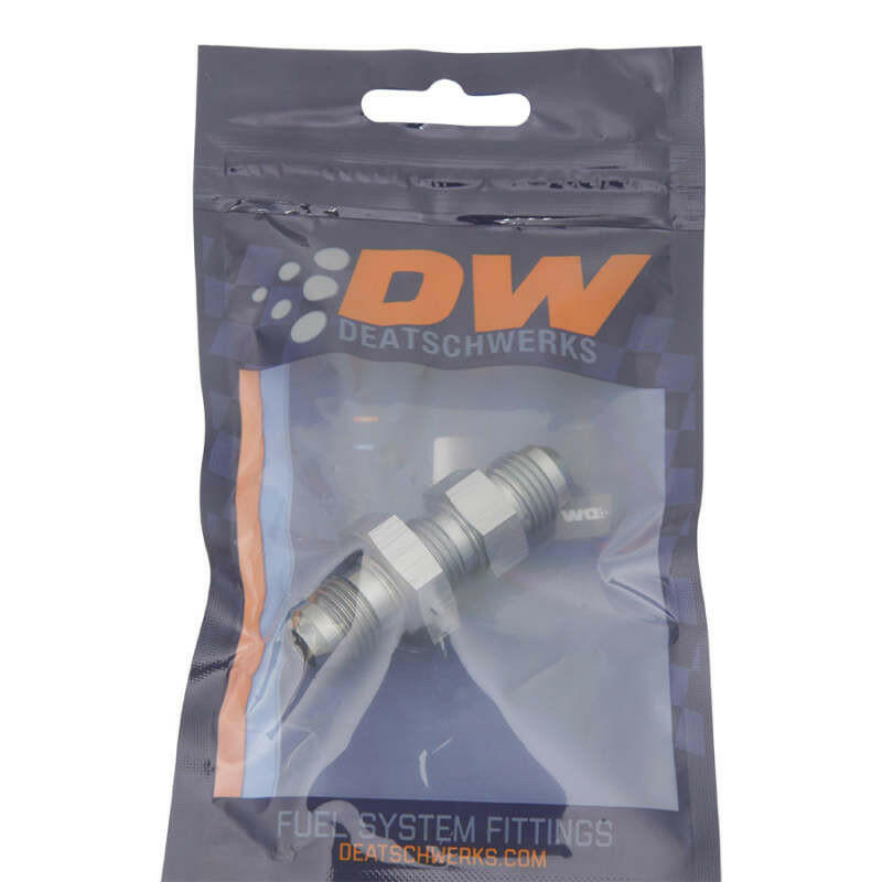 DeatschWerks 6AN Male Flare To 6AN Male Flare Bulkhead Adapter (Incl. Nut) Fittings DeatschWerks