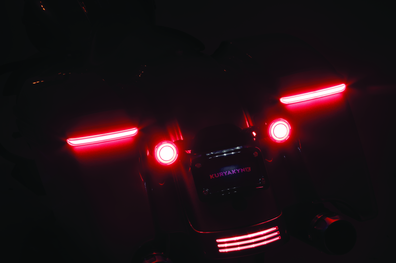Kuryakyn Tracer L.E.D. Turn Signal Inserts Red/Red Smoke Lens Rear Light Accessories and Wiring Kuryakyn