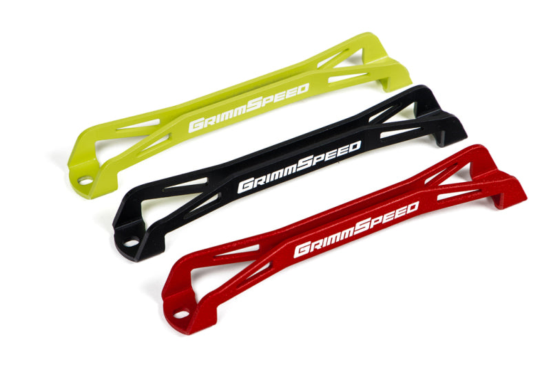 GrimmSpeed 08-18 Subaru WRX/STI Lightweight Battery Tie Down - Red Battery Tiedowns GrimmSpeed