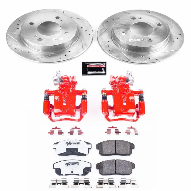 Power Stop 02-06 Nissan Sentra Rear Z26 Street Warrior Brake Kit w/Calipers Brake Kits - Performance D&S PowerStop