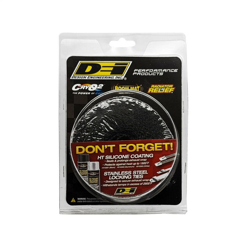 DEI Exhaust Wrap 2in x 25ft - Titanium - Black Exhaust Wrap DEI