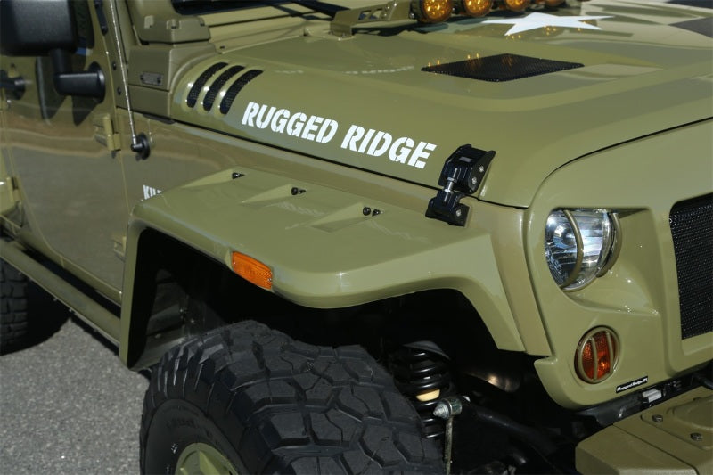 Rugged Ridge Hurricane Fender Flare Kit US Smooth 07-18 Jeep Wrangler JK Fender Flares Rugged Ridge