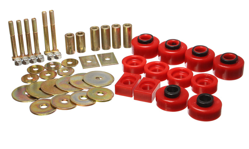 Energy Suspension 97-03 Ford F-100/F-150 2WD/F250 2WD & L-Duty Red Body (Ext Cab ONLY ) Mount Set Bushing Kits Energy Suspension