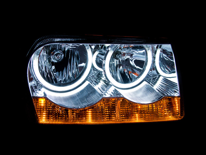 ANZO 2005-2010 Chrysler 300 Crystal Headlights w/ Halo Chrome (CCFL) Headlights ANZO