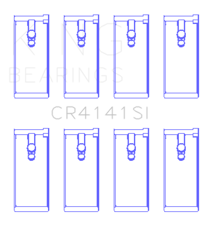 King Engine Bearings Isuzu 4Zb1/4Zd1/G130/G161/G201 (Size +0.25mm) Connecting Rod Bearing Set Connecting Rods King Engine Bearings