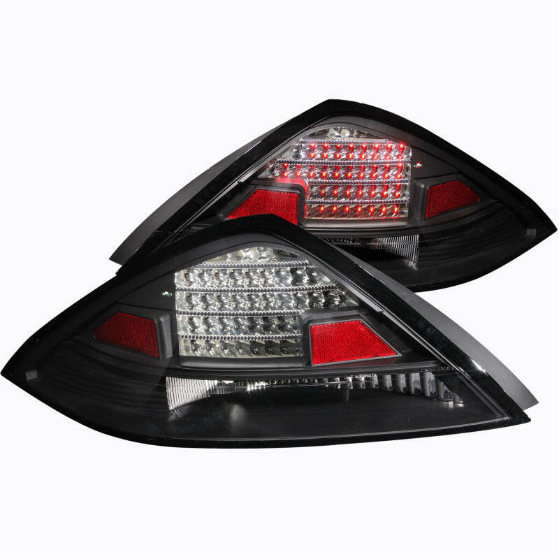 ANZO 2003-2005 Honda Accord LED Taillights Black Tail Lights ANZO
