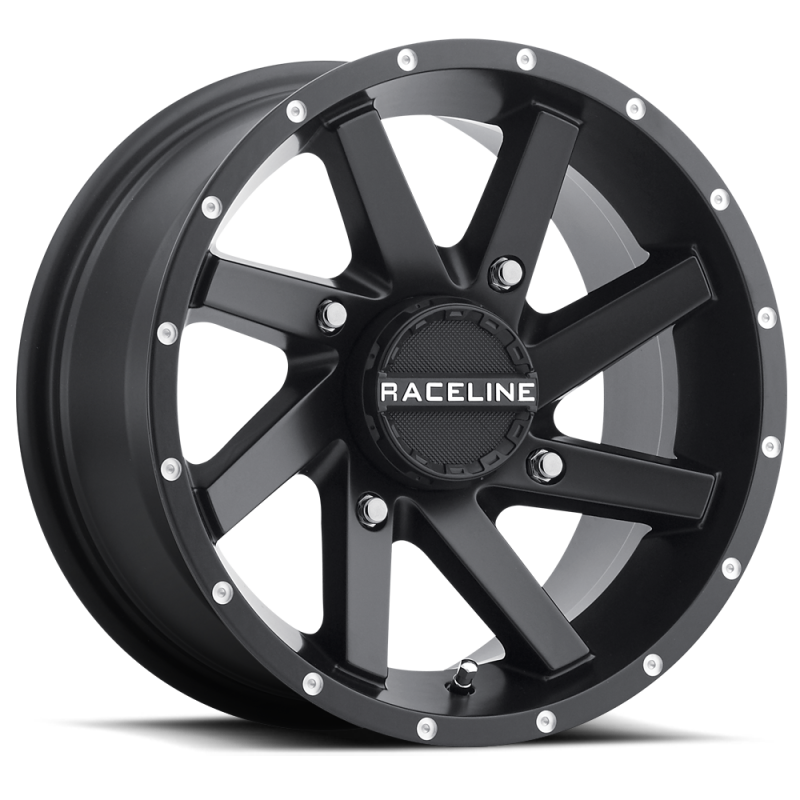 Raceline A82B Twist 14x7in / 4x137 BP / 10mm Offset / 110.18mm Bore - Satin Black Wheel Wheels - Cast Raceline