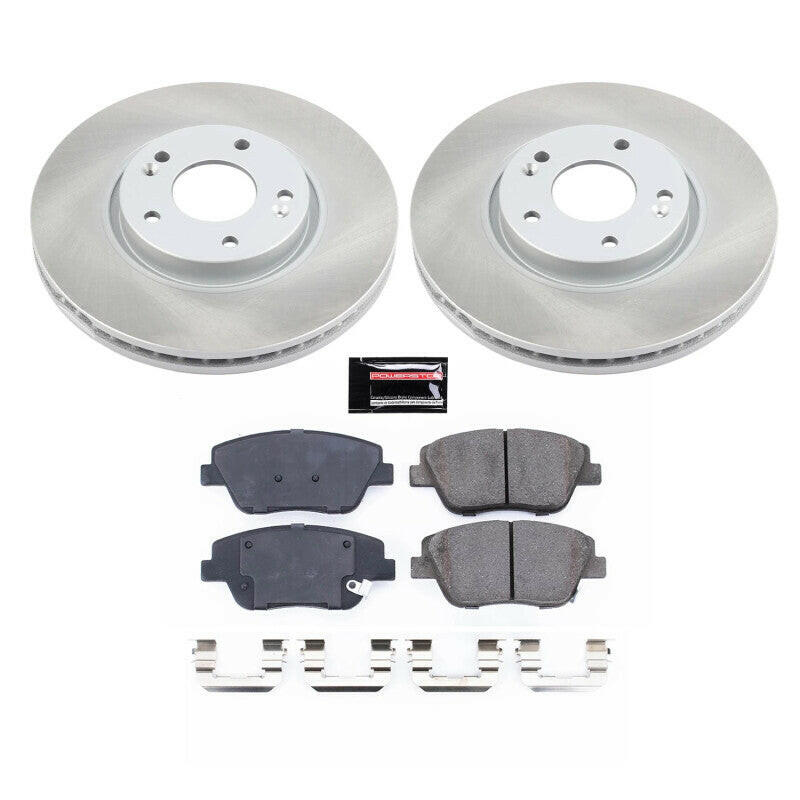 Power Stop 11-16 Kia Optima Front Semi-Coated Rotor Kit Brake Kits - Performance Blank PowerStop