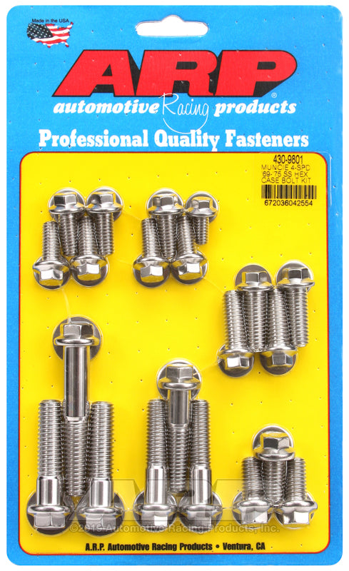 ARP Muncie 4-spd 69-75 SS hex trans case bolt kit Rod Bolt Kits ARP