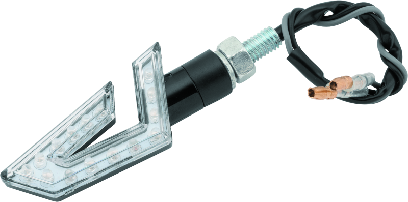 BikeMaster LED Director Turn Signals Pair - Black/Amber Sidemarkers & Indicators BikeMaster