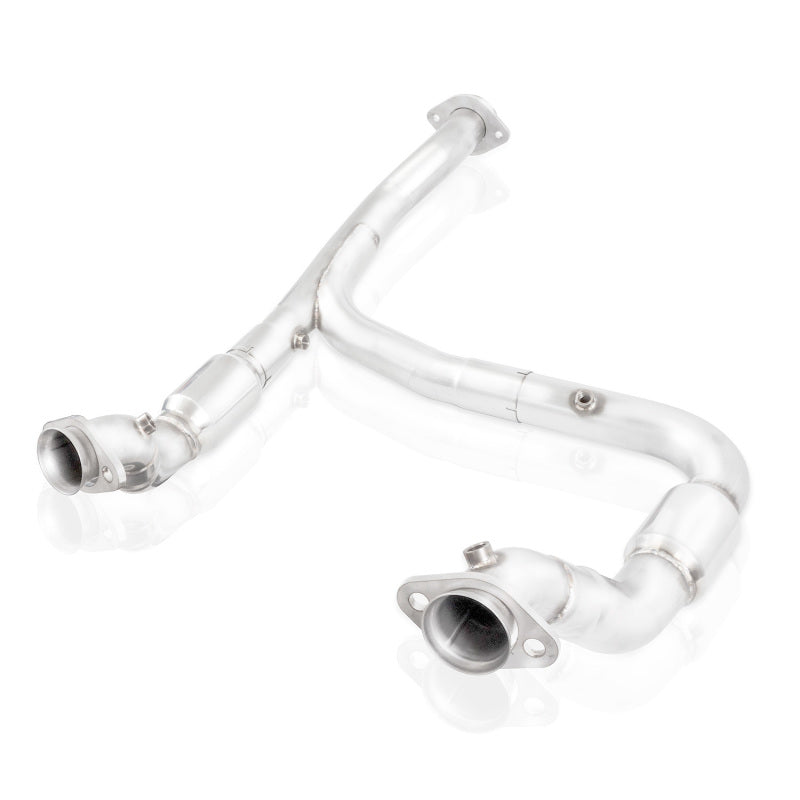 Stainless Works 2015-16 F150 2.7L Downpipe 3in High-Flow Cats Y-Pipe Factory Connection Downpipes Stainless Works
