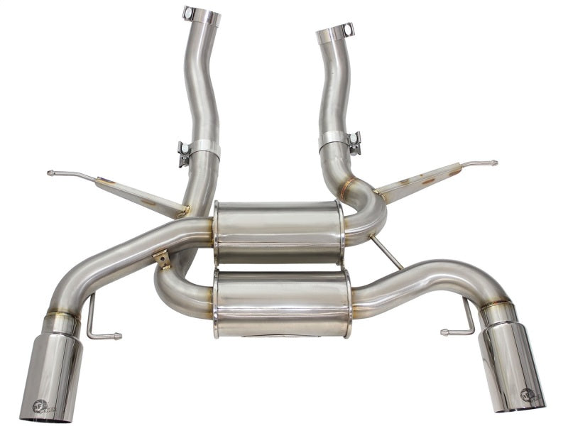 aFe MACHForce XP 2.5in Axle Back Stainless Exhaust w/ Polished Tips 07-13 BMW 335i 3.0L L6 (E90/92) Axle Back aFe
