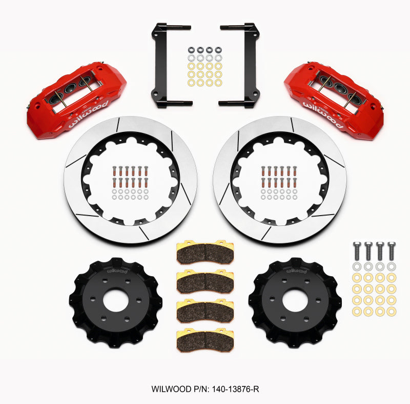 Wilwood TX6R Front Kit 16.00in Red 1999-2014 GM Truck/SUV 1500 Big Brake Kits Wilwood