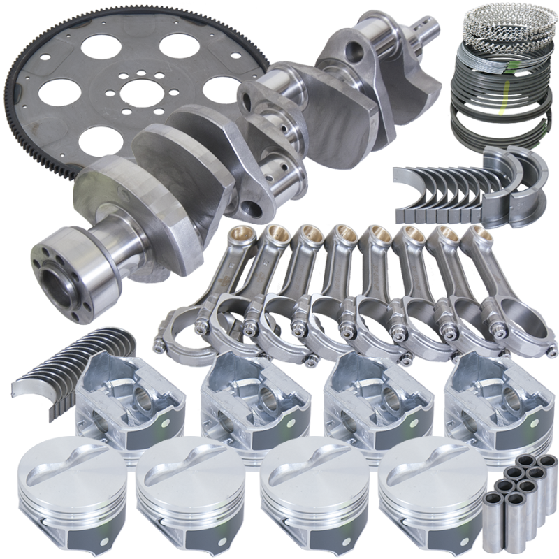 Eagle Chevrolet SBC 1pc Seal 383ci Balanced Rotating Assembly Kit w/168 Tooth Flexplate Rotating Assemblies Eagle