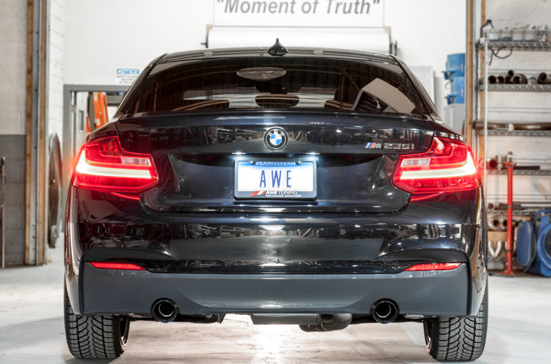AWE Tuning BMW F22 M235i / M240i Touring Edition Axle-Back Exhaust - Diamond Black Tips (102mm) Axle Back AWE Tuning