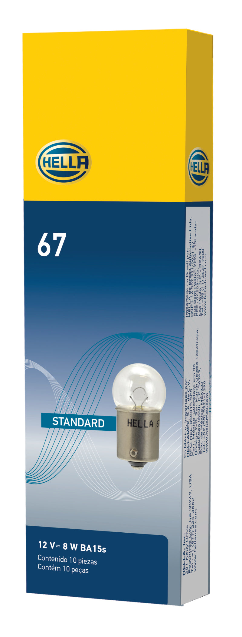 Hella Bulb 67 12V 8W 4CP BA15s G6 Bulbs Hella