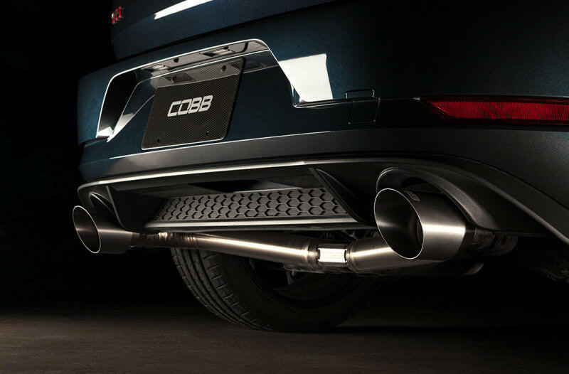 Cobb Volkswagen GTI MK7/MK7.5/MK8 Brushed Titanium Tip Kit Catback COBB