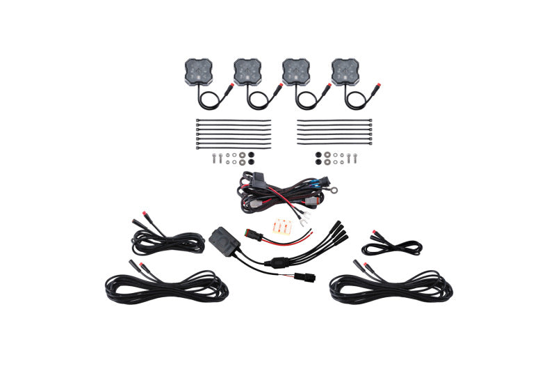 Diode Dynamics RGBW Rock Light Installer Kit w/Controller (4-pack) Light Accessories and Wiring Diode Dynamics