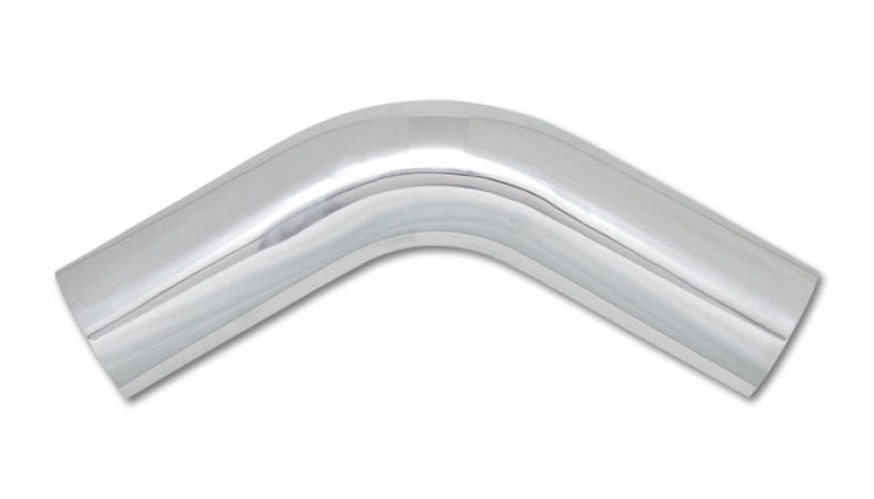 Vibrant 4in O.D. Universal Aluminum Tubing (60 degree Bend) - Polished Aluminum Tubing Vibrant