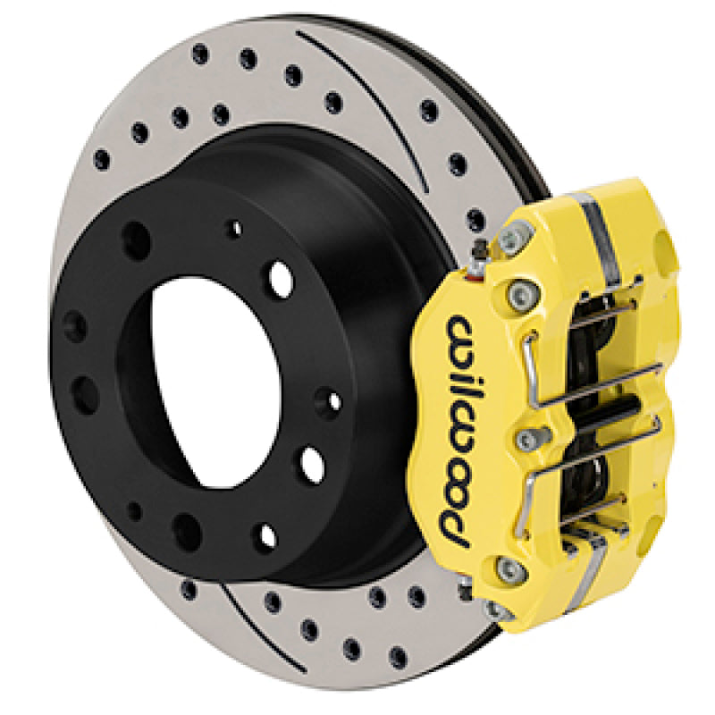 Wilwood 69-83 Porsche 911 Narrow Dynapro-P Radial Rear Brake Kit - Yellow Powder Coat Caliper Big Brake Kits Wilwood