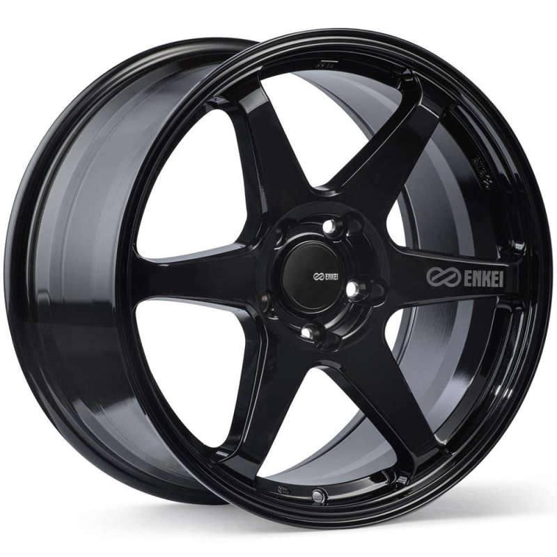 Enkei T6R 17x8 40mm Offset 5x114.3 Bolt Pattern 72.6 Bore Gloss Black Wheel Wheels - Cast Enkei
