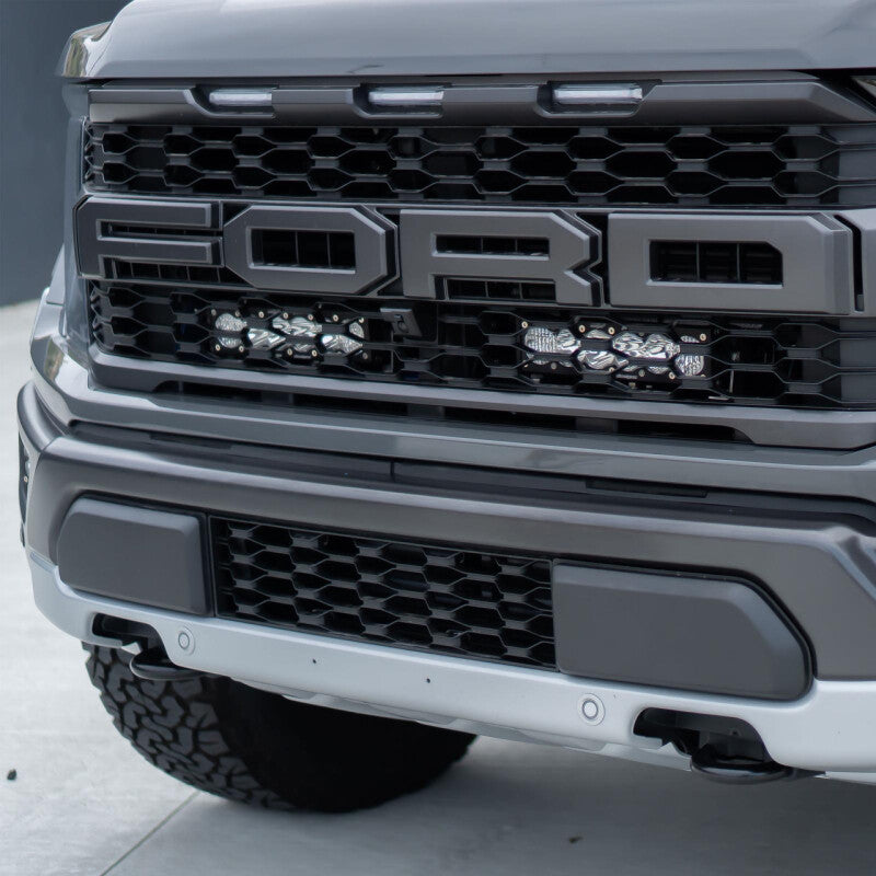Baja Designs 2021+ Ford Raptor OnX6 Behind Grill Kit -10in. Clear D/C Light Bars & Cubes Baja Designs