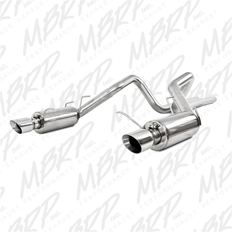 MBRP 11-14 Ford Mustang GT 5.0L Dual Split Rear Street Version T409 3in Cat Back Exhaust System Catback MBRP