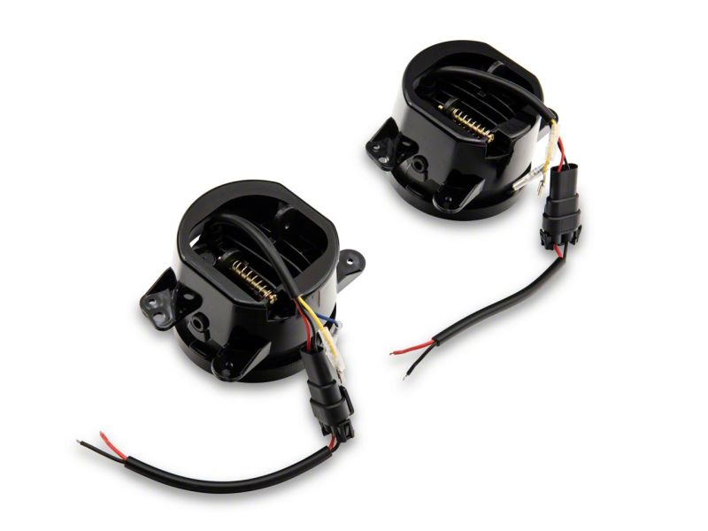 Raxiom 07-18 Jeep Wrangler JK Axial Series Halo LED Fog Lights- Amber Headlights Raxiom