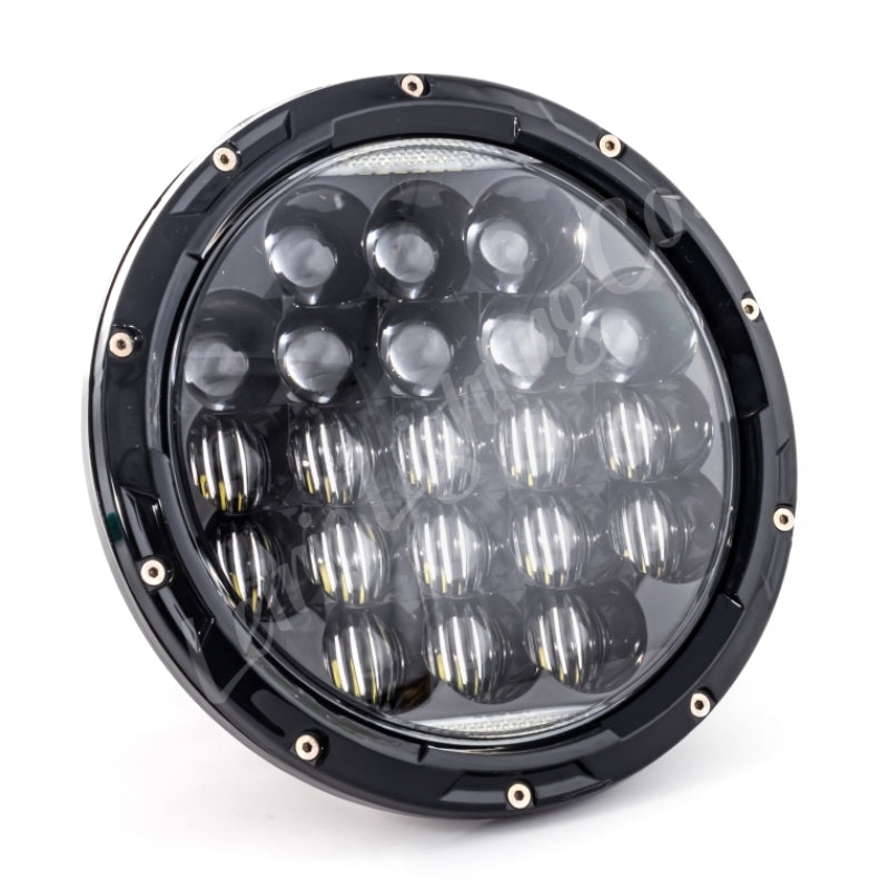 Letric Lighting 7in LED Aggressive Headlight Black Headlights Letric Lighting