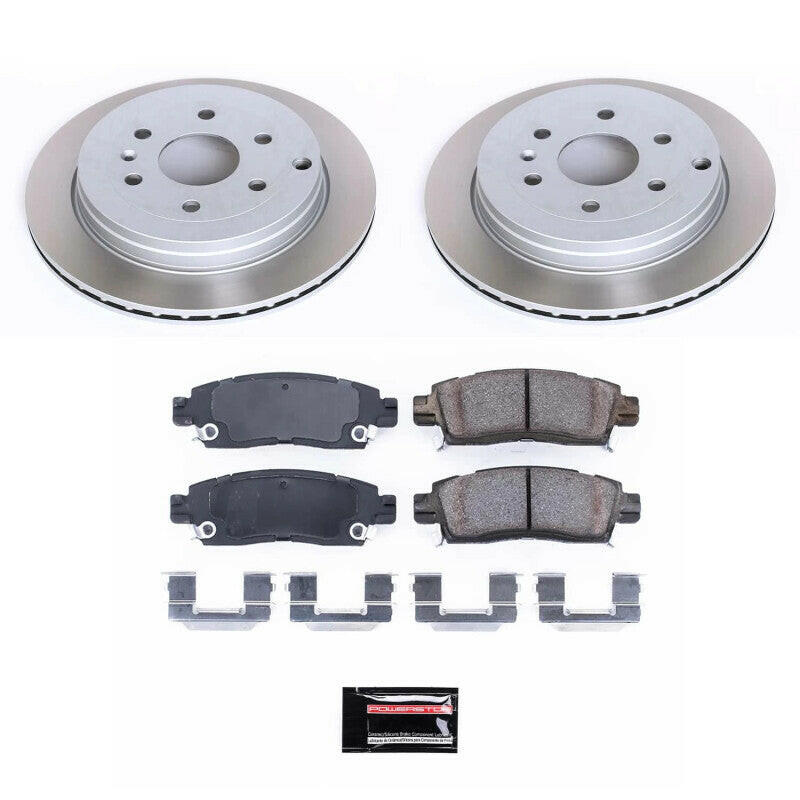Power Stop 07-10 Saturn Outlook Rear Semi-Coated Rotor Kit Brake Kits - Performance Blank PowerStop