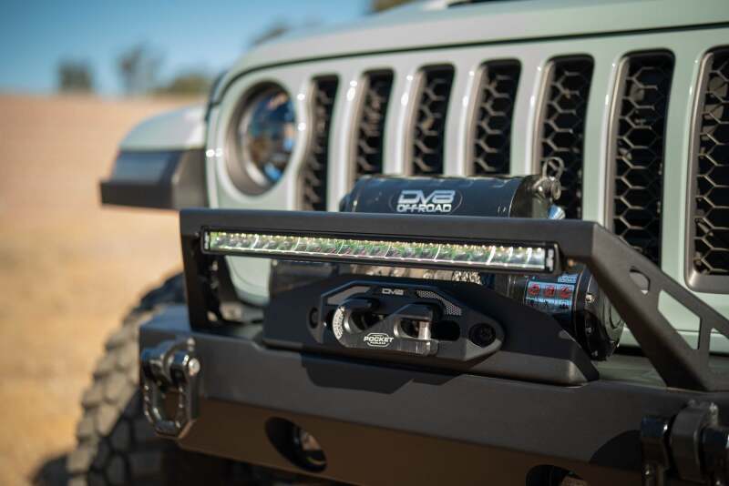 DV8 Offroad 20in Halo Elite Single Row Light Bar with Accent Light - White/Amber Light Bars & Cubes DV8 Offroad