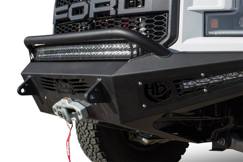 Addictive Desert Designs 17-18 Ford F-150 Raptor HoneyBadger Front Bumper w/ Winch Mount Bumpers - Steel Addictive Desert Designs