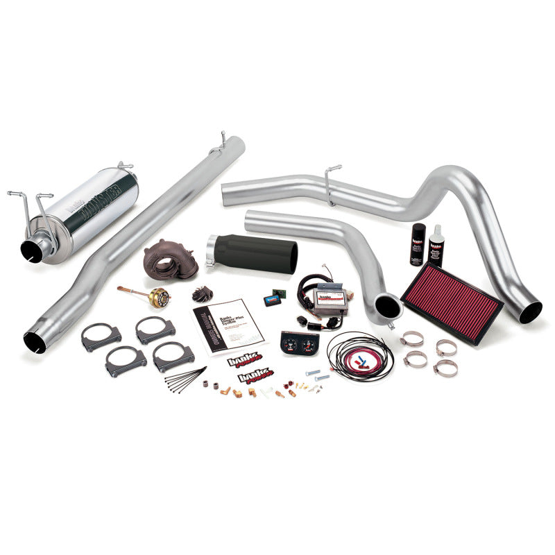 Banks Power 99.5 Ford 7.3L F250/350 Auto Stinger-Plus System - SS Single Exhaust w/ Black Tip Performance Packages Banks Power