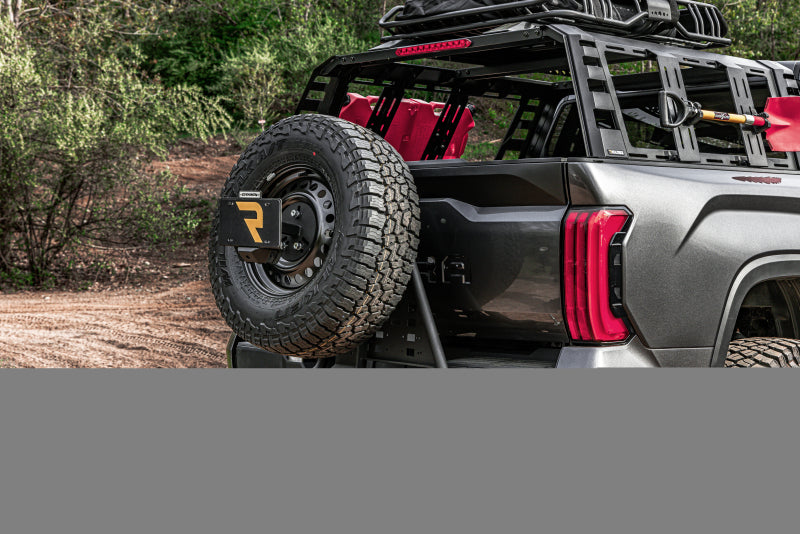 Go Rhino Swing-A-Way Hitch Mounted Tire Carrier (Lic. Plate Lights Not Included) - Textured Black Tire Carriers Go Rhino