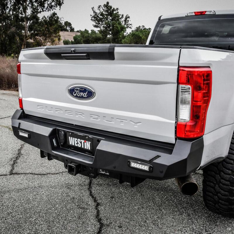 Westin 17-20 Ford F-250/350 Pro-Series Rear Bumper - Textured Black Bumpers - Steel Westin