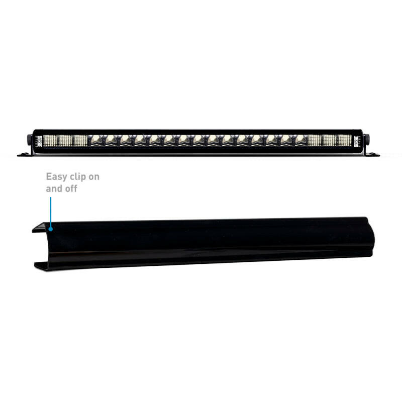 Borne Off-Road Light Bar Cover Single Row 20in Black Light Covers and Guards Borne Off-Road