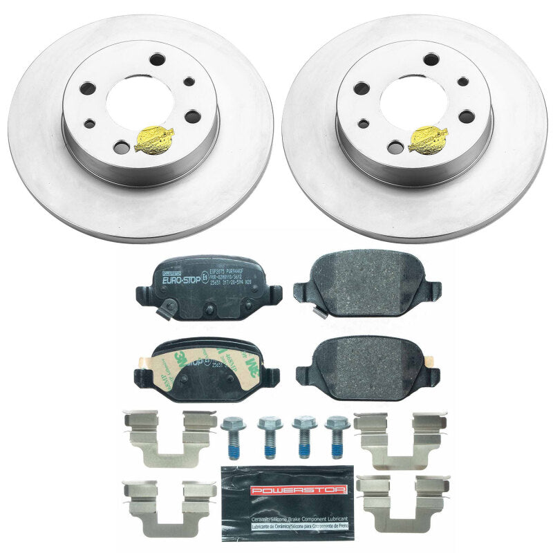 Power Stop 12-19 Fiat 500 Rear Euro-Stop Brake Kit Brake Kits - OE PowerStop