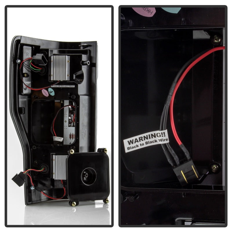 Spyder 17-18 Ford F-250 Super Duty (Excl LED Models) LED Tail Lights - Blk Smk (ALT-YD-FS17-LED-BSM) Tail Lights SPYDER