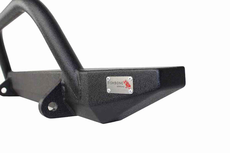 Fishbone Offroad 97-06 Jeep Wrangler TJ Rubicon Front Bumper W/Winch Guard - Blk Textured Powdercoat Bumpers - Steel Fishbone Offroad