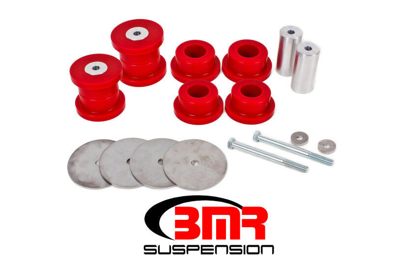 BMR 16-17 6th Gen Camaro Rear Cradle Bushing Kit (Polyurethane) - Red Differential Bushings BMR Suspension
